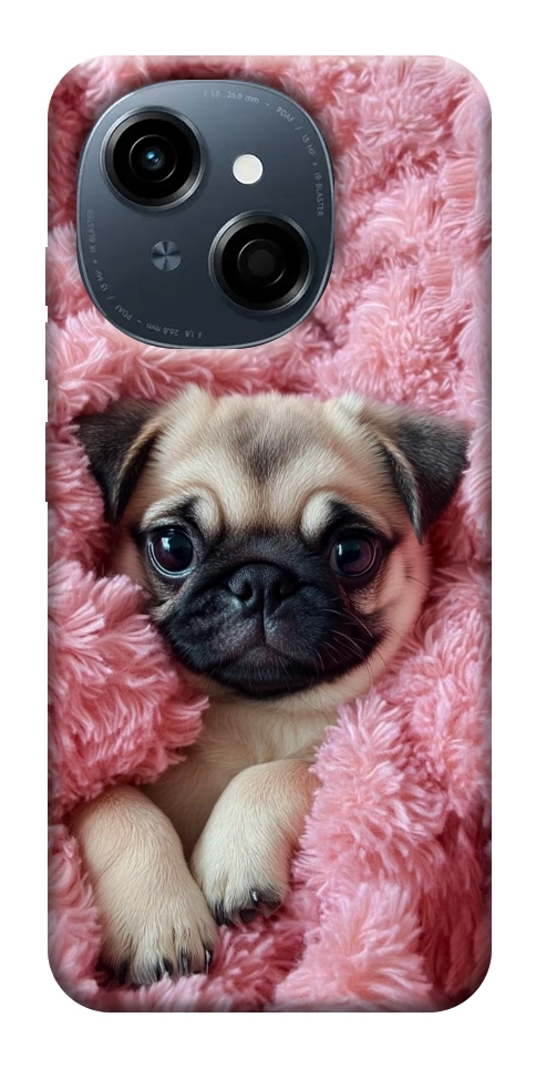 Чехол Мопс в нежностях для TECNO Spark Go 1 (KL4)