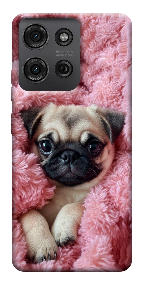 Чехол Мопс в нежностях для Motorola Moto G75 5G