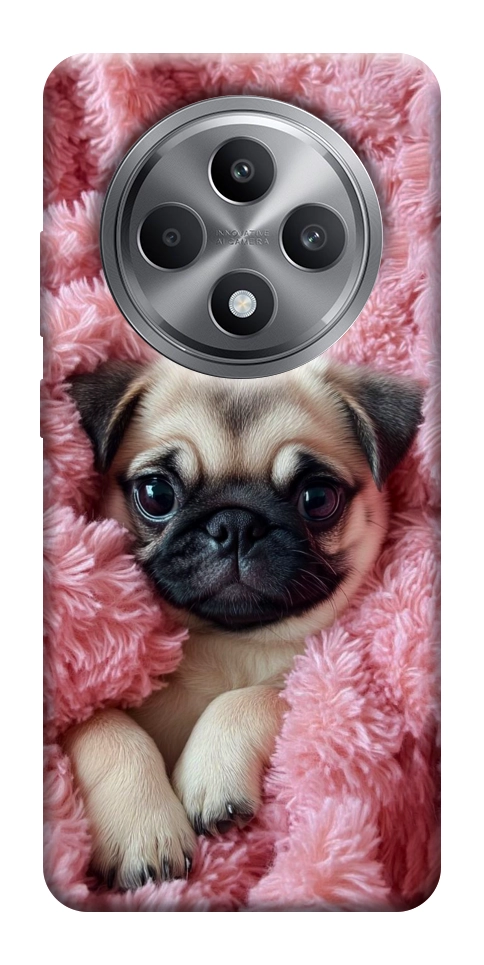 Чехол Мопс в нежностях для Oppo Reno 12 F 4G