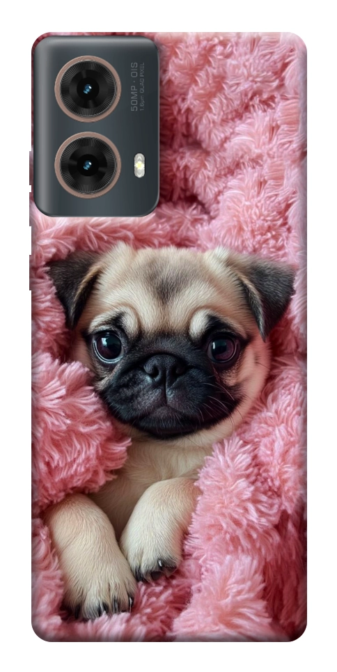 Чехол Мопс в нежностях для Motorola Moto G85