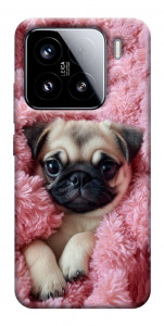 Чехол Мопс в нежностях для Xiaomi 15