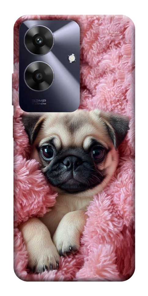 Чехол Мопс в нежностях для Realme Note 60
