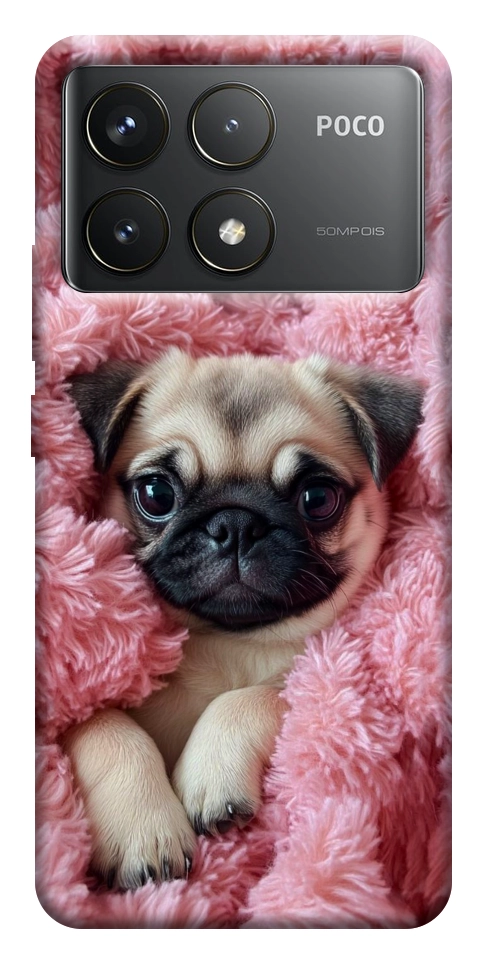 Чехол Мопс в нежностях для Xiaomi Poco F6 Pro