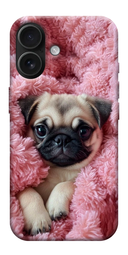 Чехол Мопс в нежностях для iPhone 17