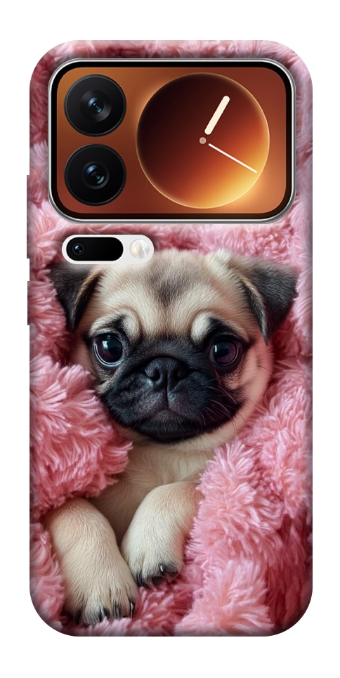 Чехол Мопс в нежностях для Xiaomi 17 Pro Max
