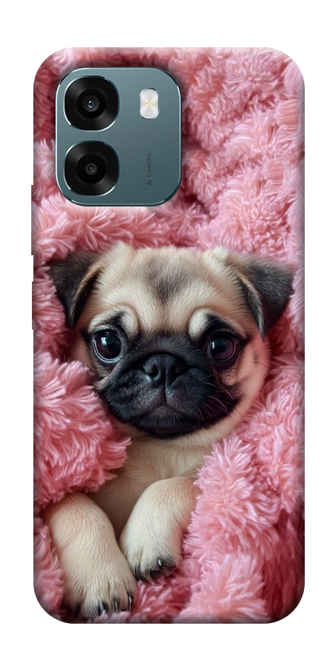 Чехол Мопс в нежностях для Oppo A6