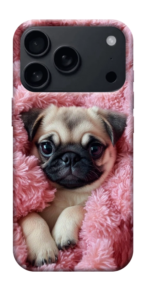 Чехол Мопс в нежностях для iPhone 18 Pro