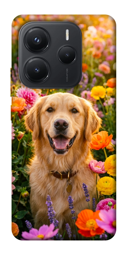 Чехол Flowery labrador для Xiaomi Redmi Note 14 5G