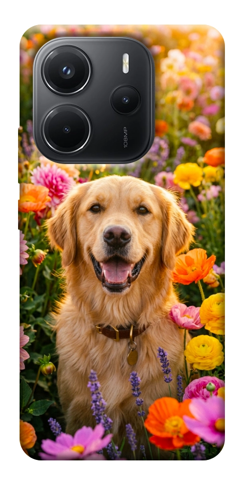 Чехол Flowery labrador для Xiaomi Redmi Note 14 4G (Int. version)