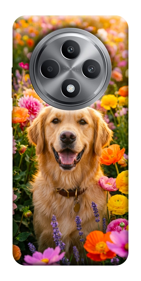 Чехол Flowery labrador для Oppo Reno 12 F 4G