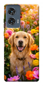 Чехол Flowery labrador для Motorola Edge 50 Fusion