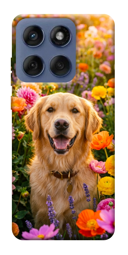 Чехол Flowery labrador для Motorola Edge 60 Fusion