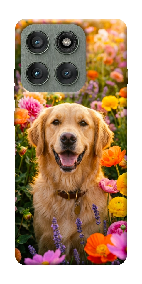 Чехол Flowery labrador для Motorola Edge 60 Pro