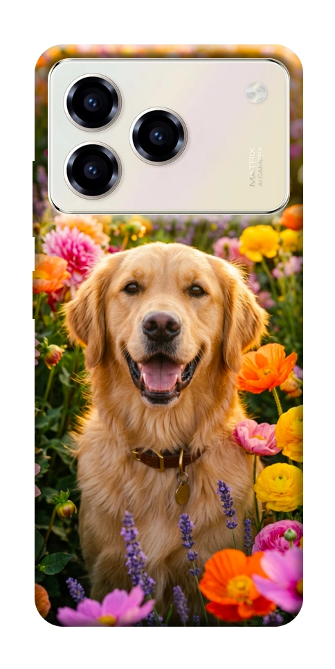Чехол Flowery labrador для ZTE Blade A76 4G
