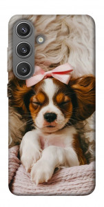 Чехол Sleepy spaniel для Galaxy S24