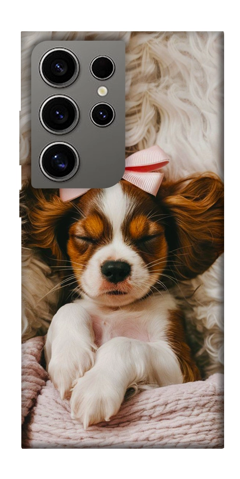 Чехол Sleepy spaniel для Galaxy S24 Ultra