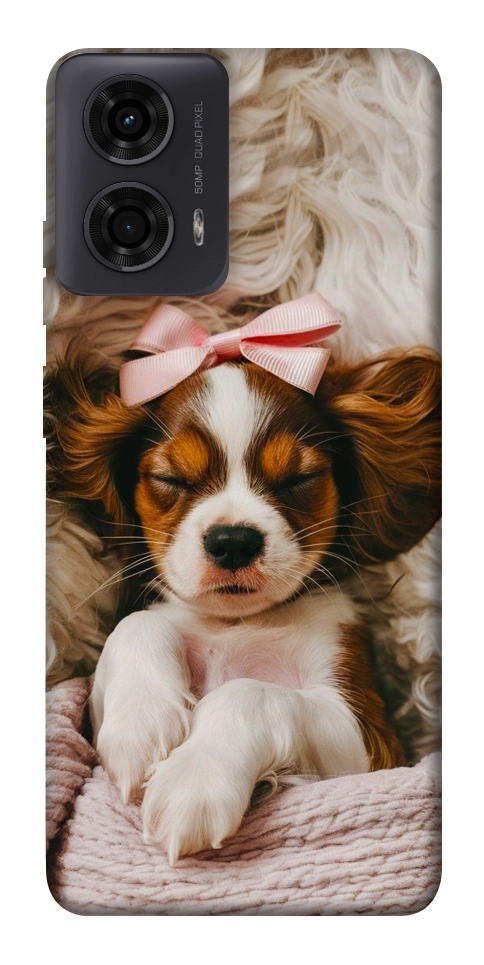 Чехол Sleepy spaniel для Motorola Moto G24
