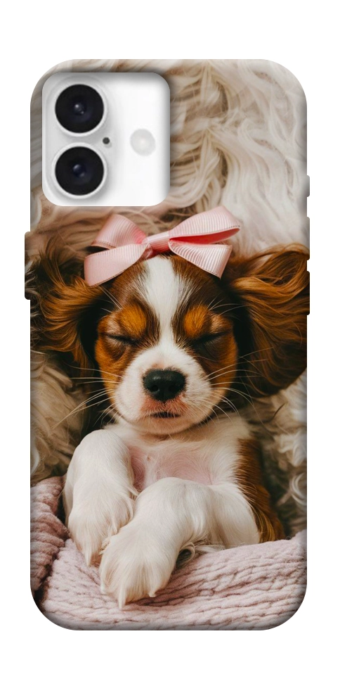 Чохол Sleepy spaniel для iPhone 16