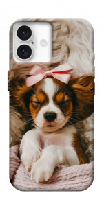 Чохол Sleepy spaniel для iPhone 16 Plus