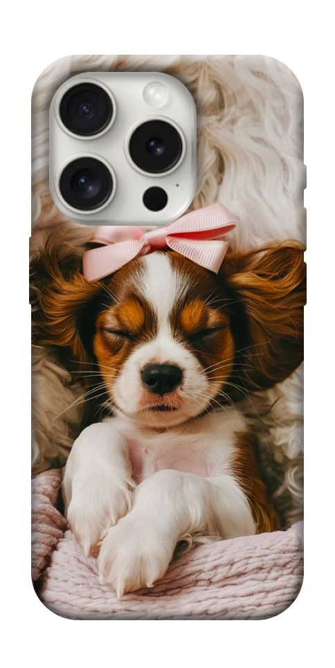 Чохол Sleepy spaniel для iPhone 16 Pro Max