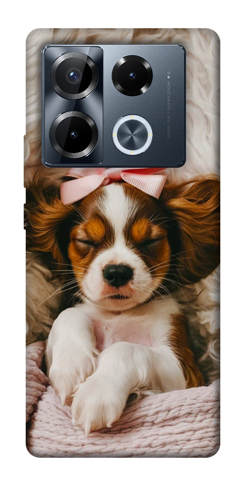 Чехол Sleepy spaniel для Infinix Note 40 Pro 4G