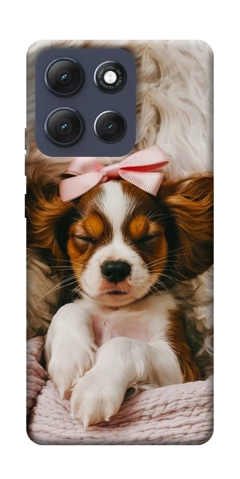 Чехол Sleepy spaniel для Motorola Moto G86 Power