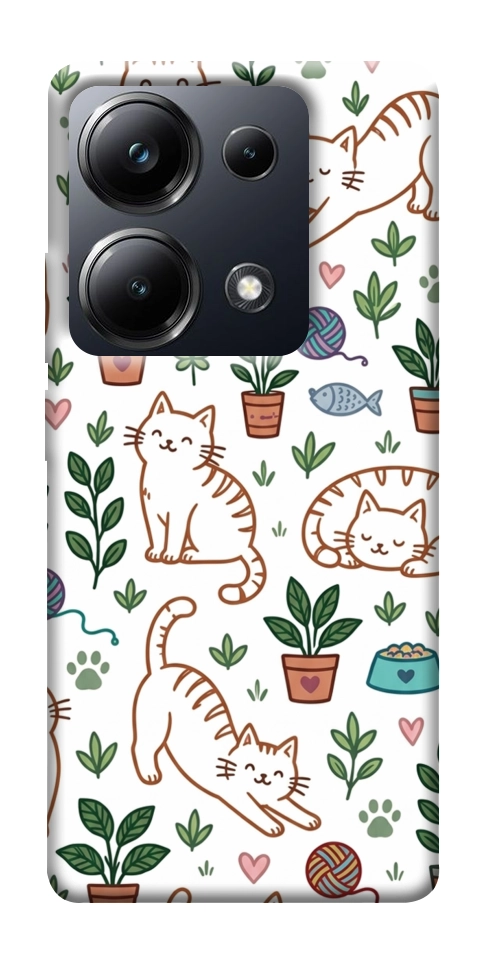 Чехол Cats pattern для Xiaomi Poco M6
