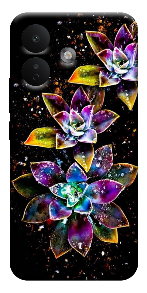 Чехол Flowers on black для Xiaomi Redmi Note 17 Pro