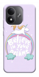 Чехол Believe in your dreams unicorn для Xiaomi Redmi Note 17