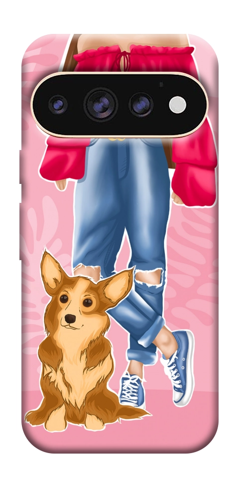 Чехол Girl and corgi для Google Pixel 11 Pro XL