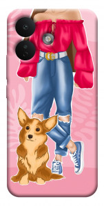 Чехол Girl and corgi для Xiaomi Redmi Note 17 Pro