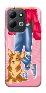 Чохол Girl and corgi для Xiaomi Redmi 17