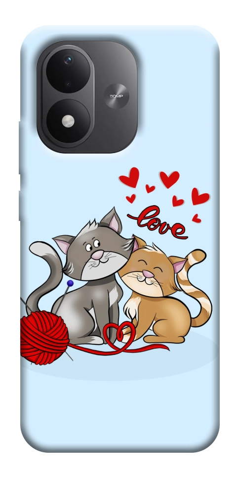 Чехол Два кота Love для Xiaomi Redmi Note 17
