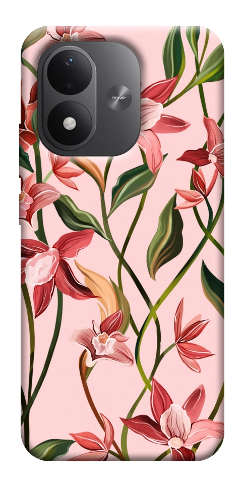Чехол Floral motifs для Xiaomi Redmi Note 17