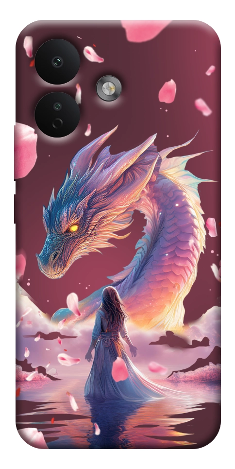 Чехол Girl and dragon для Xiaomi Redmi Note 17 Pro