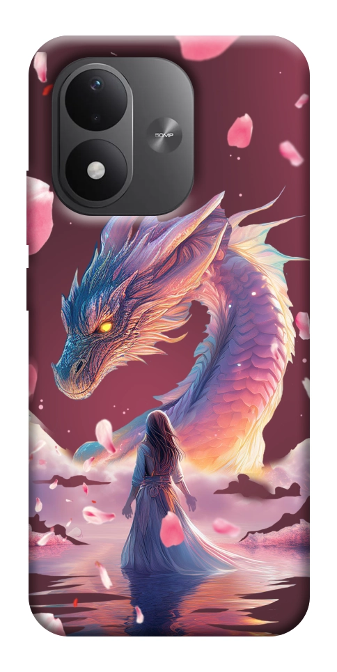 Чохол Girl and dragon для Xiaomi Redmi Note 17