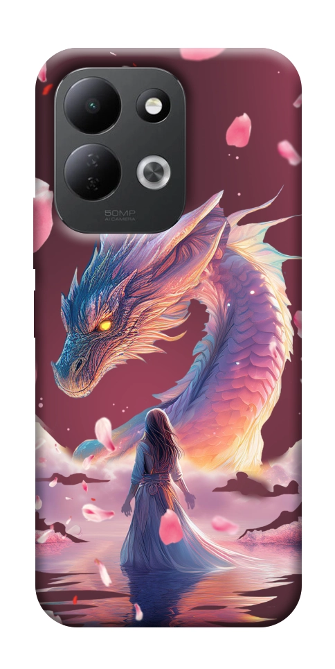 Чохол Girl and dragon для Xiaomi Redmi 17