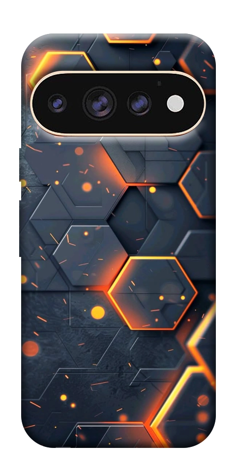 Чехол Burning hex pattern для Google Pixel 11 Pro XL