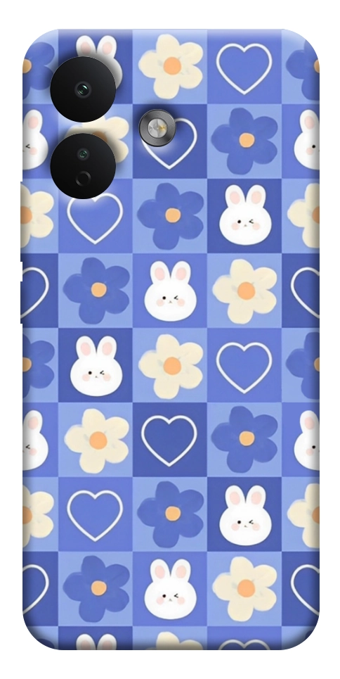 Чехол Кролики-цветочки для Xiaomi Redmi Note 17 Pro
