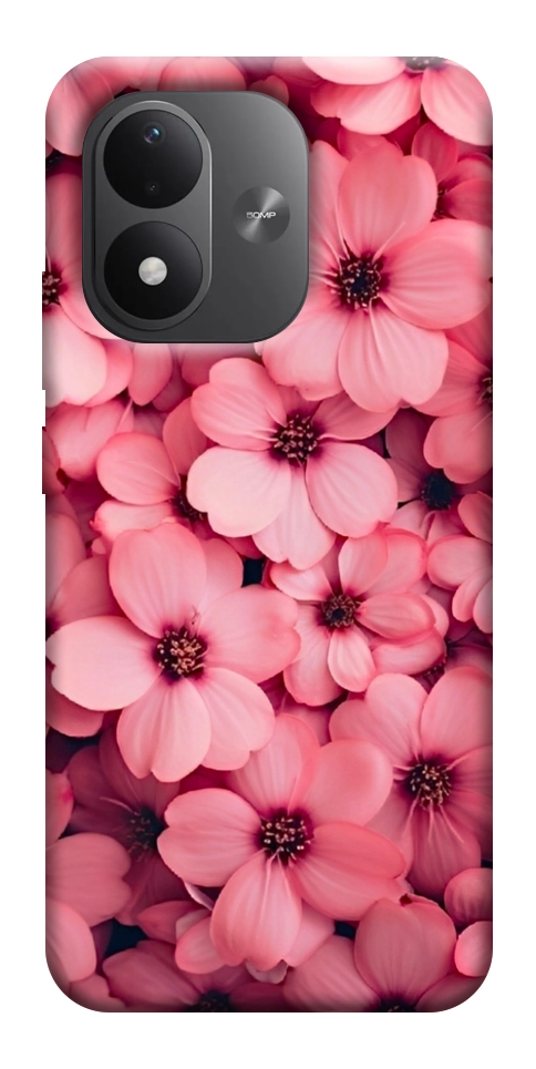 Чехол Pink flowers для Xiaomi Redmi Note 17