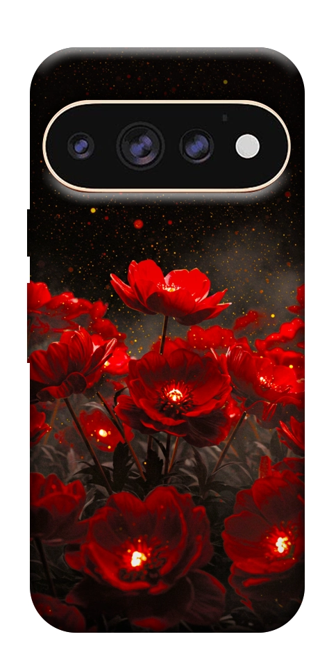 Чехол Burning flowers для Google Pixel 11 Pro XL