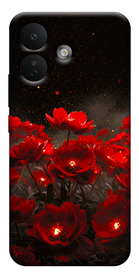 Чехол Burning flowers для Xiaomi Redmi Note 17 Pro