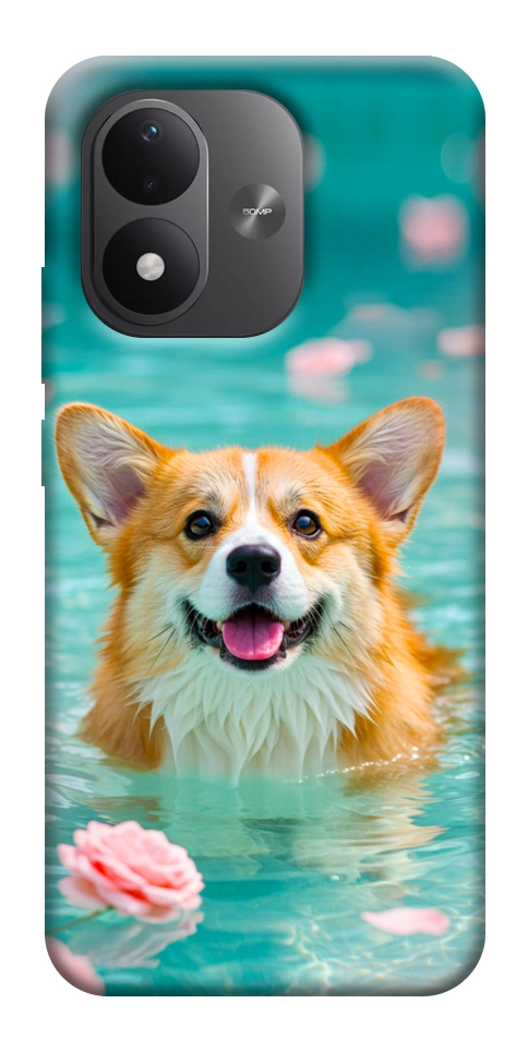 Чехол Swimming corgi для Xiaomi Redmi Note 17