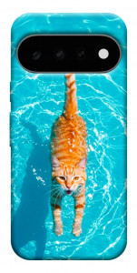 Чехол Cat swimming для Google Pixel 11