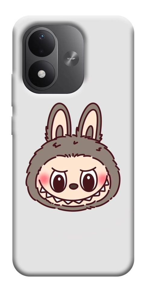 Чехол Labubu grey для Xiaomi Redmi Note 17