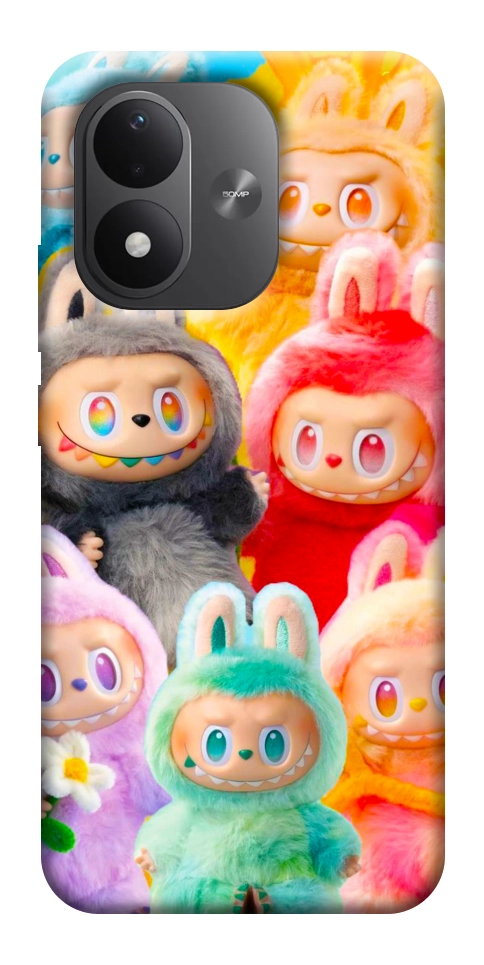Чехол Rainbow labubu для Xiaomi Redmi Note 17