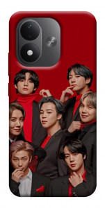 Чехол BTS in red для Xiaomi Redmi Note 17
