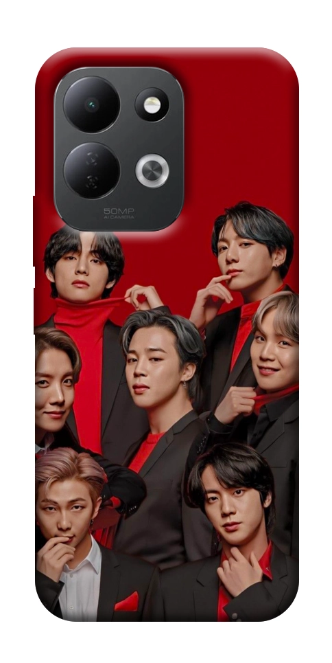 Чохол BTS in red для Xiaomi Redmi 17
