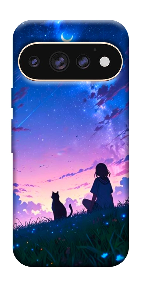 Чехол Space girl and cat для Google Pixel 11 Pro XL