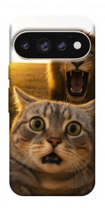 Чехол Shocked cat and lion для Google Pixel 11 Pro XL